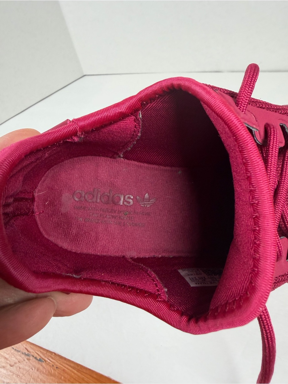 Adidas NMD_R1 Women’s 7.5 Burgundy Boost Knit Sneakers Running Shoes Casual - Picture 4 of 11